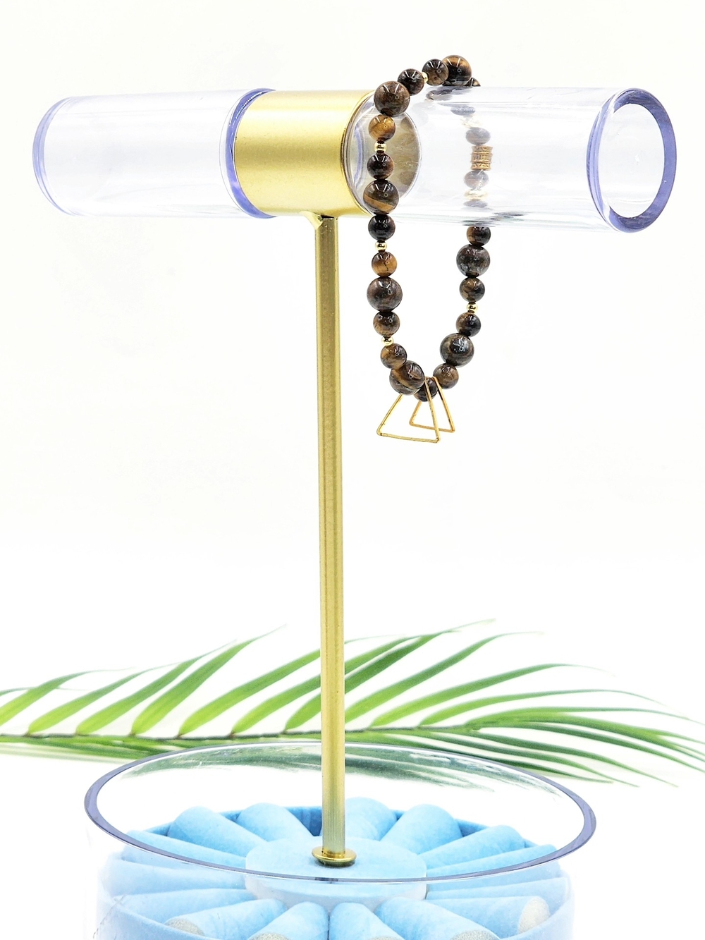 BERMA ELITE - Tiger Eye Simple Logo Charm Bracelet